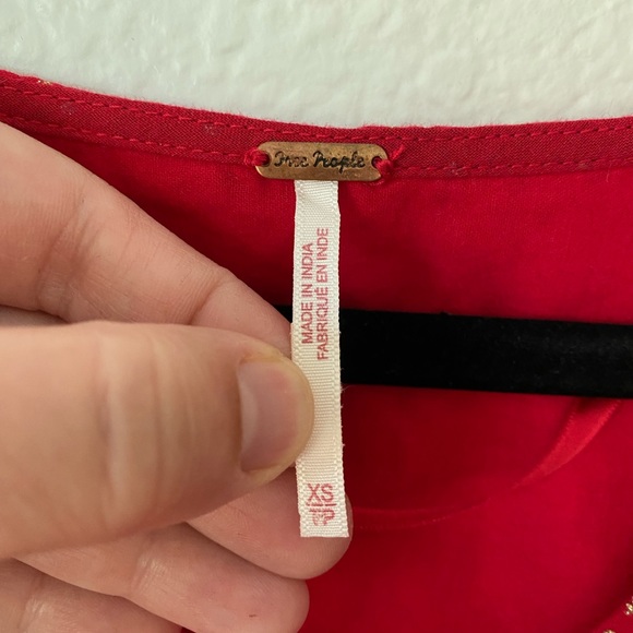 Red Free people boho top - Picture 3 of 4